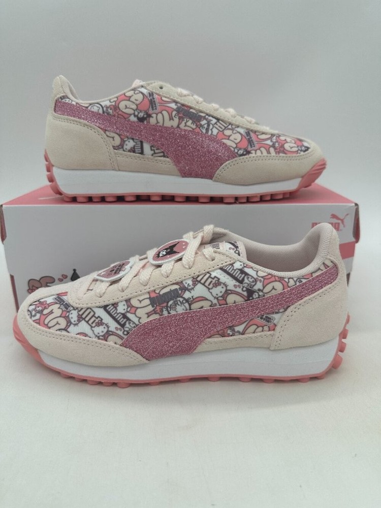 Puma Easy Rider X Hello Kitty Youth Size 5 Women’s size 6.5 Pink Shoes 403384 01