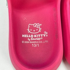 Hello Kitty by Sanrio Hot Pink Slip On Summer Beach Slides Sandals Youth Sz 13