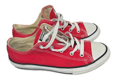 Converse Chuck Taylor All Star Red Low Top Sneakers Youth 3 Retro Sports Casual