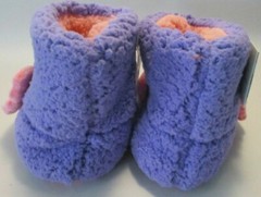 Girls‘ Owl Bootie Slippers ~ Cat & Jack™ Purple ~ Size Medium (2-3)