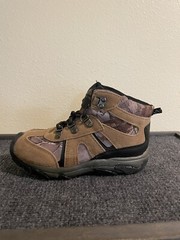 Ozark Trail camo boots hiking hunting youth size 3 Very Nice See Pics Realtree