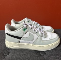 Nike Air Force 1 Split Light Silver White Black Low 07 LV8 Youth Size 6.0