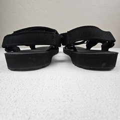 Teva Original Universal Kids Sz 3 Black Hook And Loop Youth Sandals