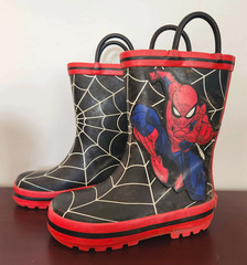 MARVELKIDS SPIDERMAN PULL-ON W / HANDLES RUBBER BOOTS – SIZE: 7