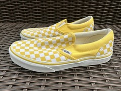 Vans Classic Yellow White Checker Sneakers Youth 6.5 Athletic Skate Shoes 721356