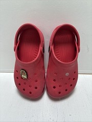 Iconic Crocs Comfort Clogs Children Unisex Size J 1 RED W/Ryffindor
