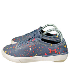 Under Armour Kids Boys Shoes Sneakers Youth Size 6 Gray Dots Splatter Paint UA