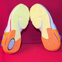 Nike LeBron Unisex Kids Mid Top Basketball Sneakers US 6 Purple White Orange