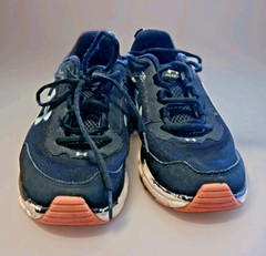 Under Armour Assert Paint Splatter black tile blue shoes youth size 7Y