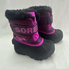Sorel Snow Commander Toddler Winter Boots Pink Purple Black Waterproof Size 7