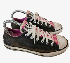 Converse All Star Chucks Multi Colored Youth Size 5 Black Pink Chuck Taylor Low