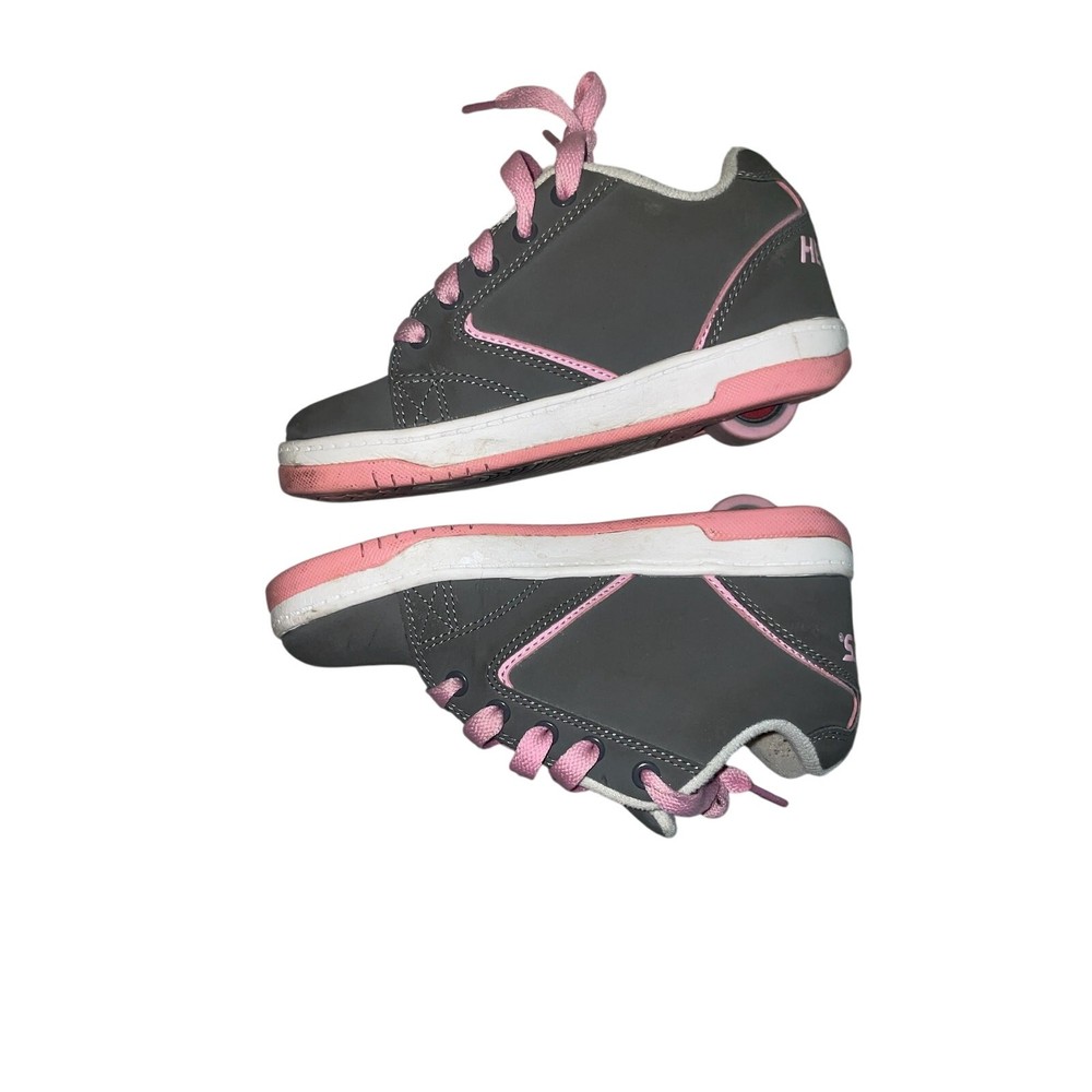 Heelys Propel 2.0 | Youth Size 2 | Gray Pink Skate Roller Sneakers | GUC