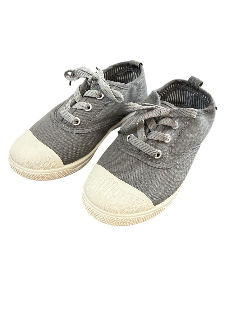 New Chus Dylan Gray Lace Up Child’s Sneakers Organic Cotton SZ 31 US 13