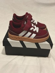 Adidas Breakbase Kid’s Size 11 burgundy Gum Sole JR9781 New