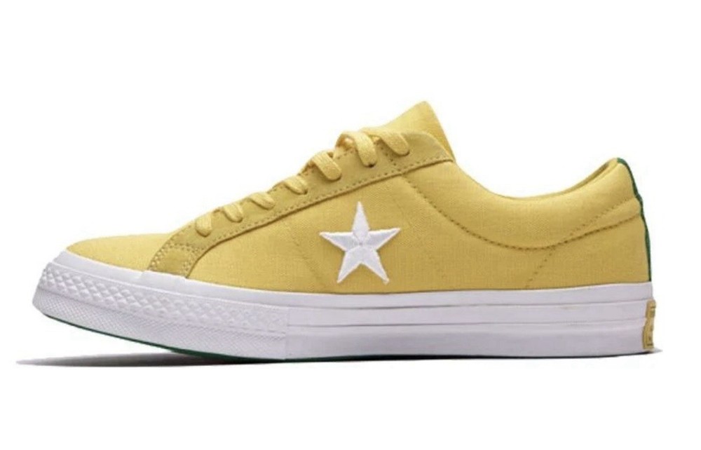 Converse One Star Ox Desert Gold/Wht/Green Kids Size 4 US UPC578