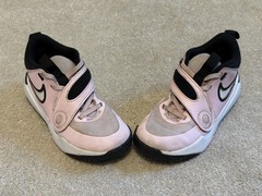 Nike Kids Hook & Loop Strap Athletic Sneakers Pink/Black US 13C Girls Basketball