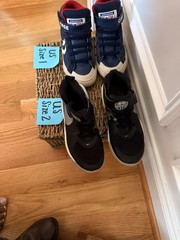 Converse All Star Kids US 1 bundled with Nike Team Hustle Kids US 2 HT sneakers