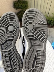 Clean! Nike PANDA Dunk Low Top Sneakers black & white Leather size 5Y CW1590-100