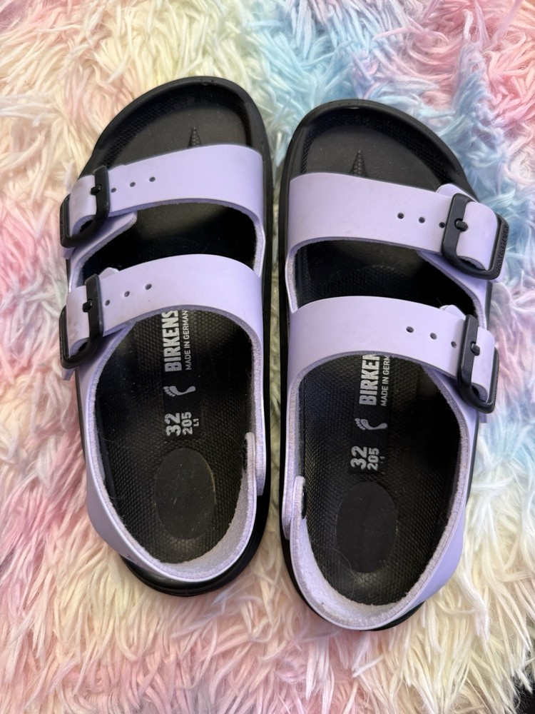 Birkenstock Kids Slip-On Sandals Purple Black Buckle EU 32 US 1 Unisex