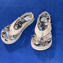 Reef Unisex Kids Thong Flip Flops Boys Children Blue Brown Size 10 Summer Shoes
