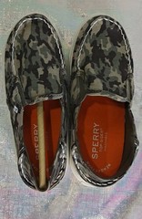 Sperry Youth Slip On Salty Top-sider Washable Camo Shoes Unisex Size 13M New