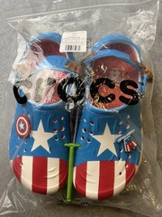 Marvel x Crocs Captain America Super Hero Echo Clogs Kids Size J4 New