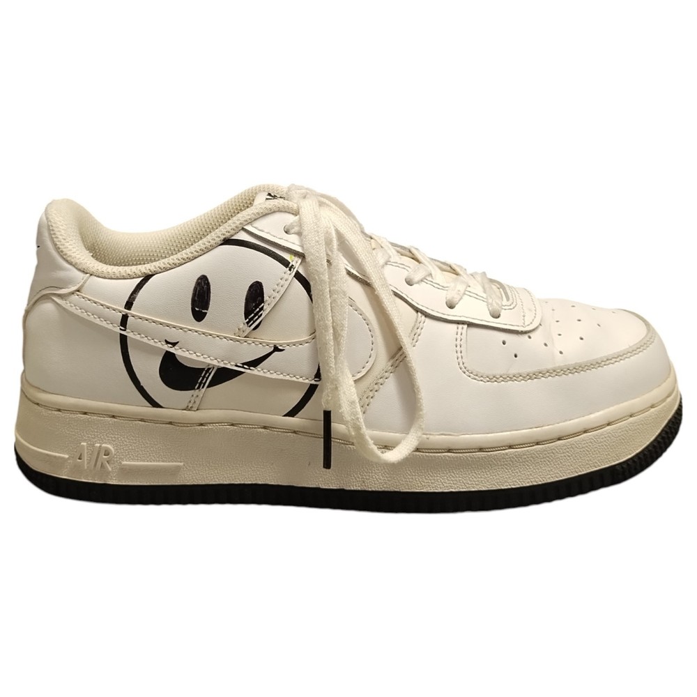 Nike Air Force 1 Low Have A Nike Day Sneakers Youth 6.5 White Black Smiley Face