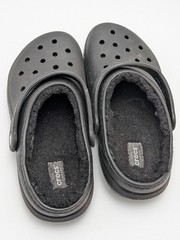 Unisex Child Size C13 – Crocs Classic Lined Clog Black/Black