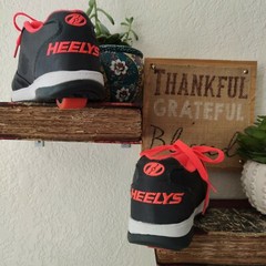 Heelys Propel 2.0 Wheeled Skate Sneakers Charcoal Orange Ballistic Shoes Youth 5