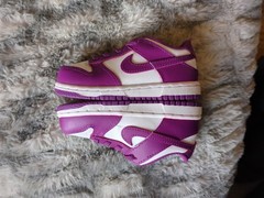Nike Dunk Retro Low Viotech Purple White TD Toddler Shoes FB9107-110 Size 8C