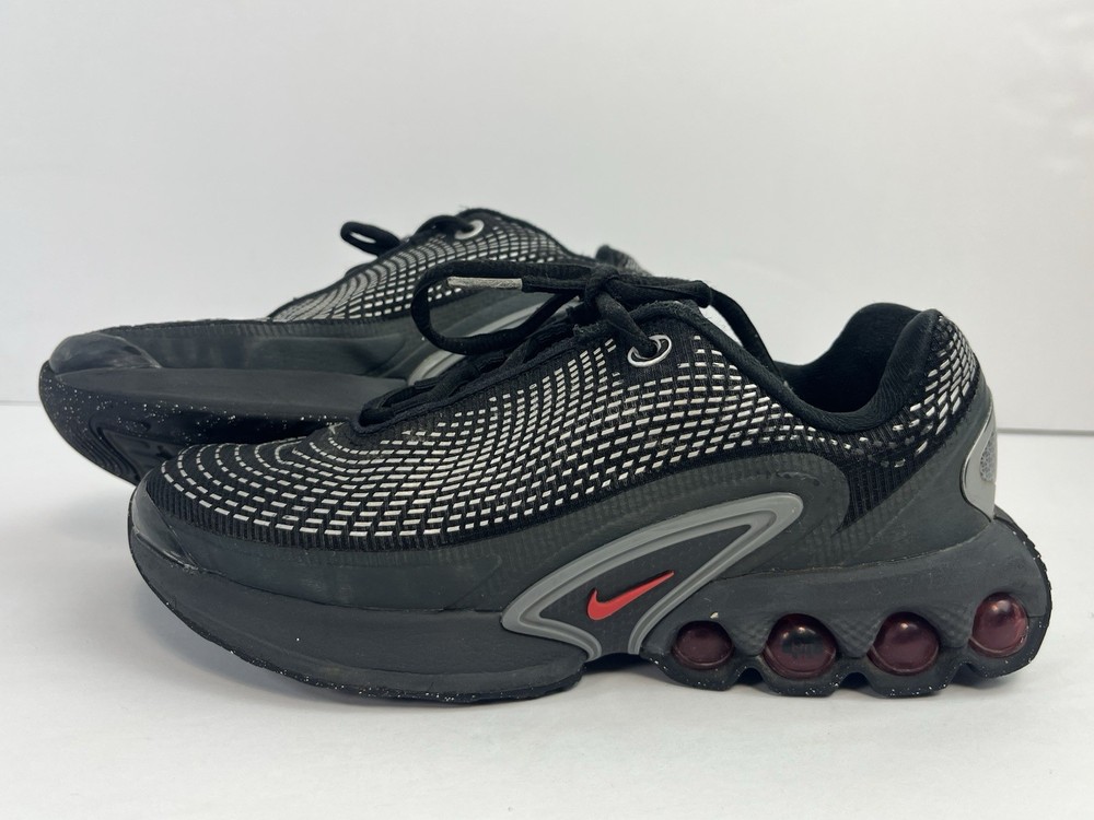 Nike Air Max Dn GS Black Metallic Silver Red Kids Size 3Y Shoes FB8987-009