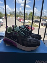 Nike Air Max 200 Low Top Sneakers Black Gray Green Purple White 6.5Y