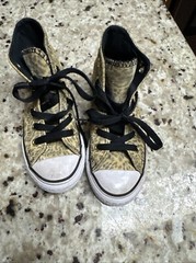 Leopard print converse all star high tops Kids/youth size 11