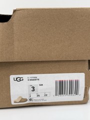 UGG Disquette 1171199K-SAN Slippers Sand Suede Sheepskin Platform Size 3 K