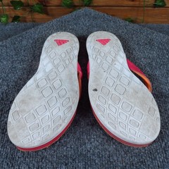 Adidas Supercloud Plus Kids Flip Flop Sandals Size 5 Casual Beach Orange Pink