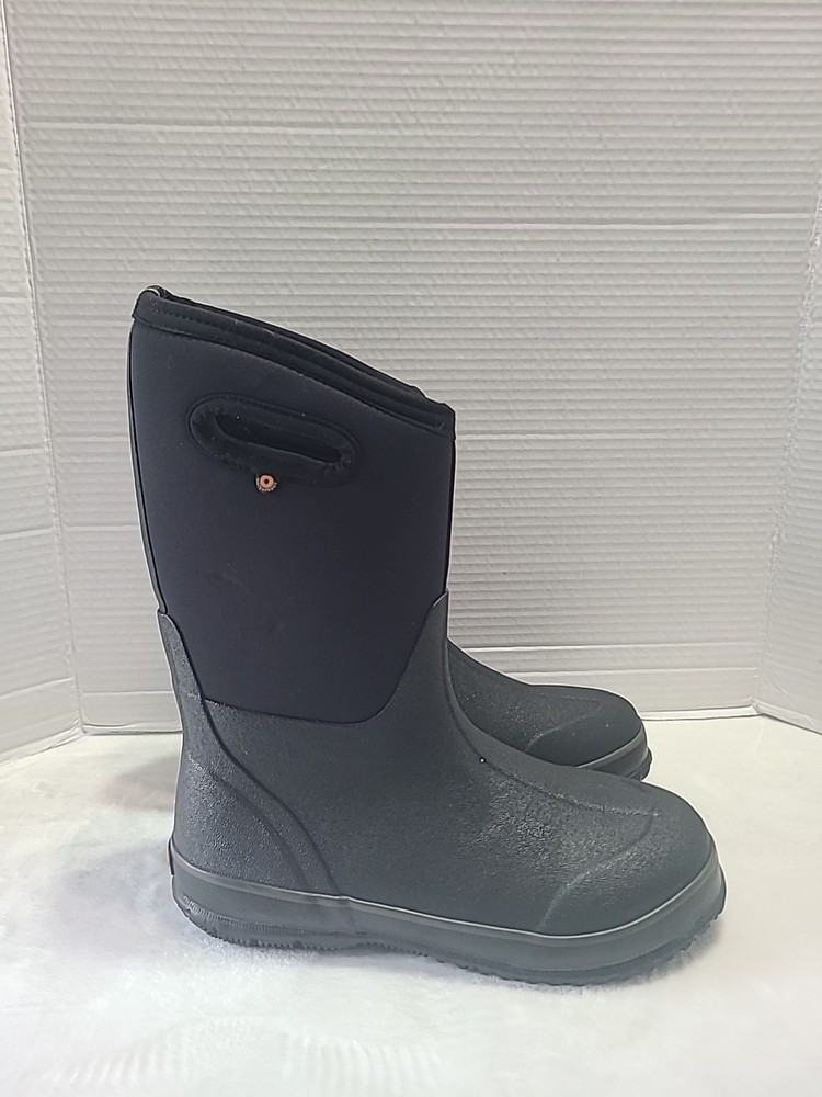 BOGS Boots Youth 6 Black Classic High Handle Waterproof Pull On Winter Rain Snow