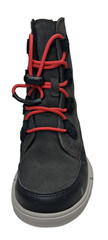 Sorel Explorer Lined Waterproof Suede Lace Up Snow Boots Sz 5 Black Gray