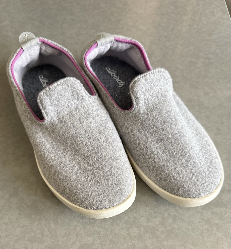 Allbirds Smallbirds Wool Lounger Kids Y2 Light Grey Blizzard Excellent Condition