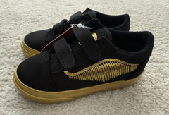 Vans Old Skool V x Harry Potter Golden Snitch Toddler 8 Black Canvas Sneakers