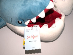 NEW Jack and Jill Childrens Shark Slippers Size L (4-5)