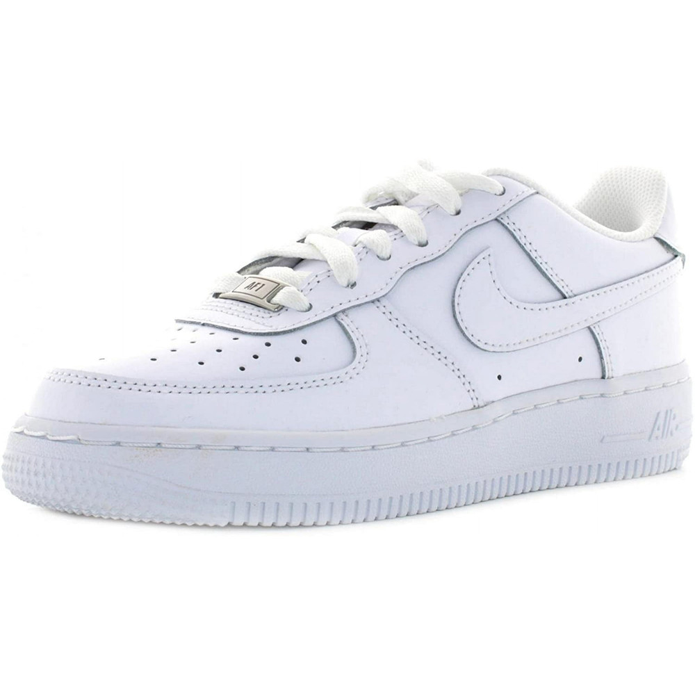 Nike Force 1 Low Top Sneakers AF1 Pre-School Size 1Y PS Kids White Leather Shoes