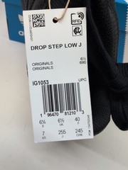 Adidas Drop Step Low J Original Sneakers Kids Unisex Shoes US 7 Black IJ1053