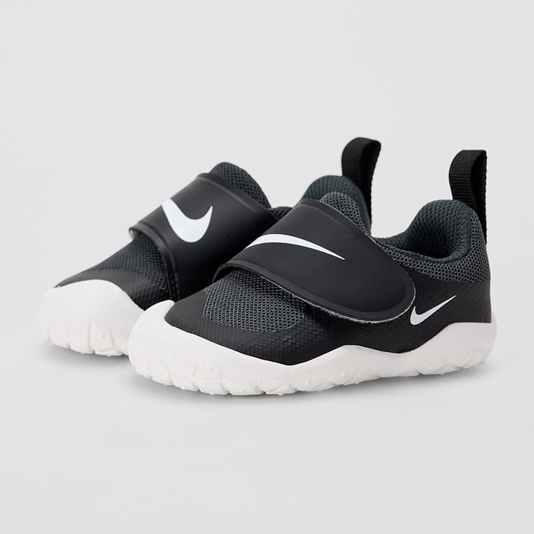 Nike Flex Runner Unisex Kids Sneaker Size 6 Black/White Mesh Slip-On Low Top
