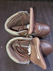 Work Boots Kids Size 4 Rocawear Cadet Brown Olive BBCADET