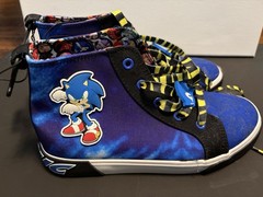 Ground Up Sonic the Hedgehog High Top Canvas Sneakers Blue/Black Kids 4