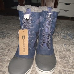 Quiksilver Blue Snow Boots 3M Thinsulate Waterproof Faux Fur Lined Unisex Shoe