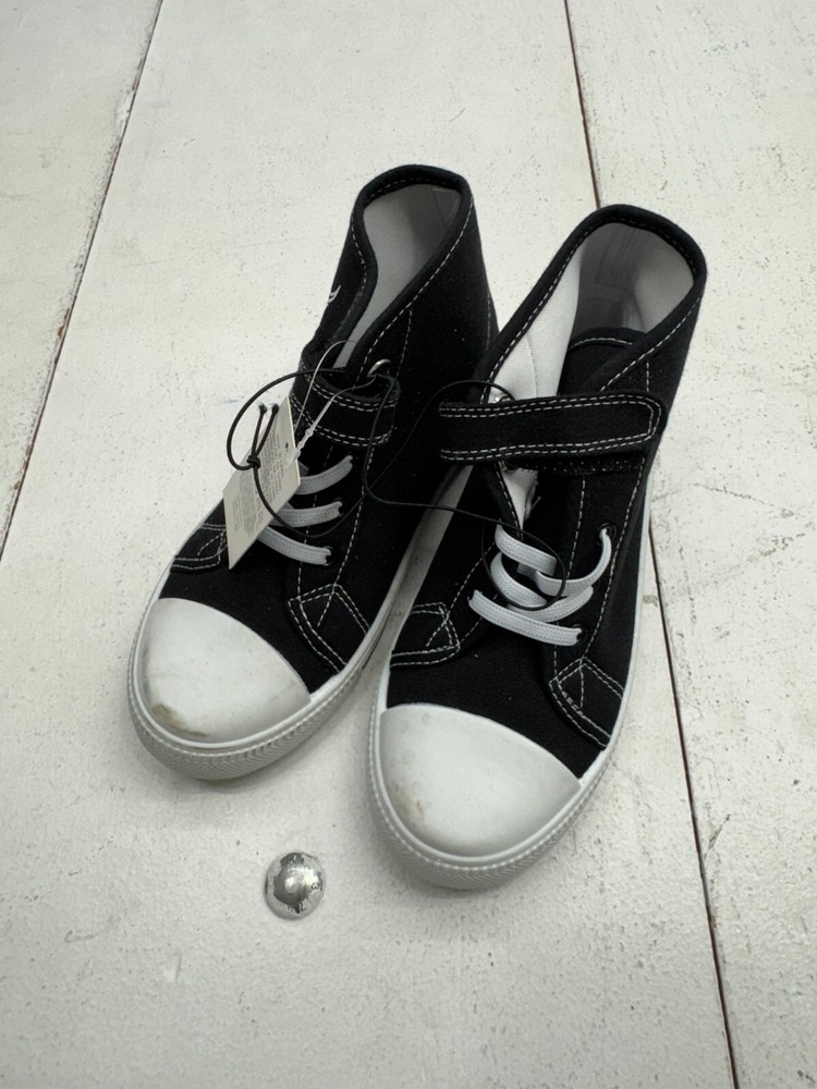 Shein Black Canvas Unicorn Print Lace Up Hook Loop Sneakers Kids Size 2