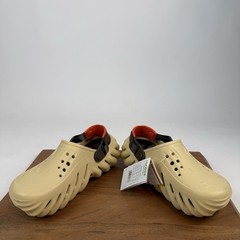 New NWT Big Kids Crocs Echo Ivory Comfort Slingback Clogs Sandals Shoes Size 6 Y