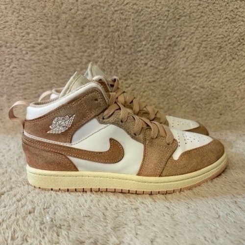 Jordan 1 Mid SE GS Legend Light Brown Sail White FN7493-161 Kids Size 2Y
