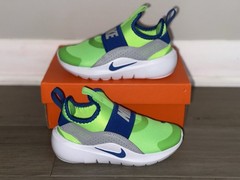 Nike Flex Runner 4 (PS) Shoes IF2894-301 Green Blue White Little Kids 11c NIB
